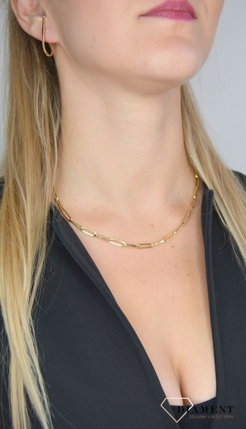 Złote kolczyki koła 585 gładkie polaris DIA-KLC-E5LBJAN06-102 OR205574.jpg